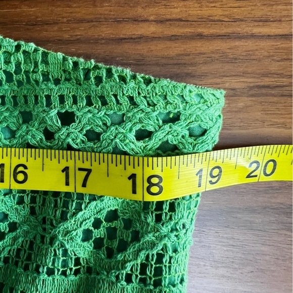 Farm Rio Halter Floral Ruffle NWT Crochet Mini Dress, Size XL - Picture 13 of 16